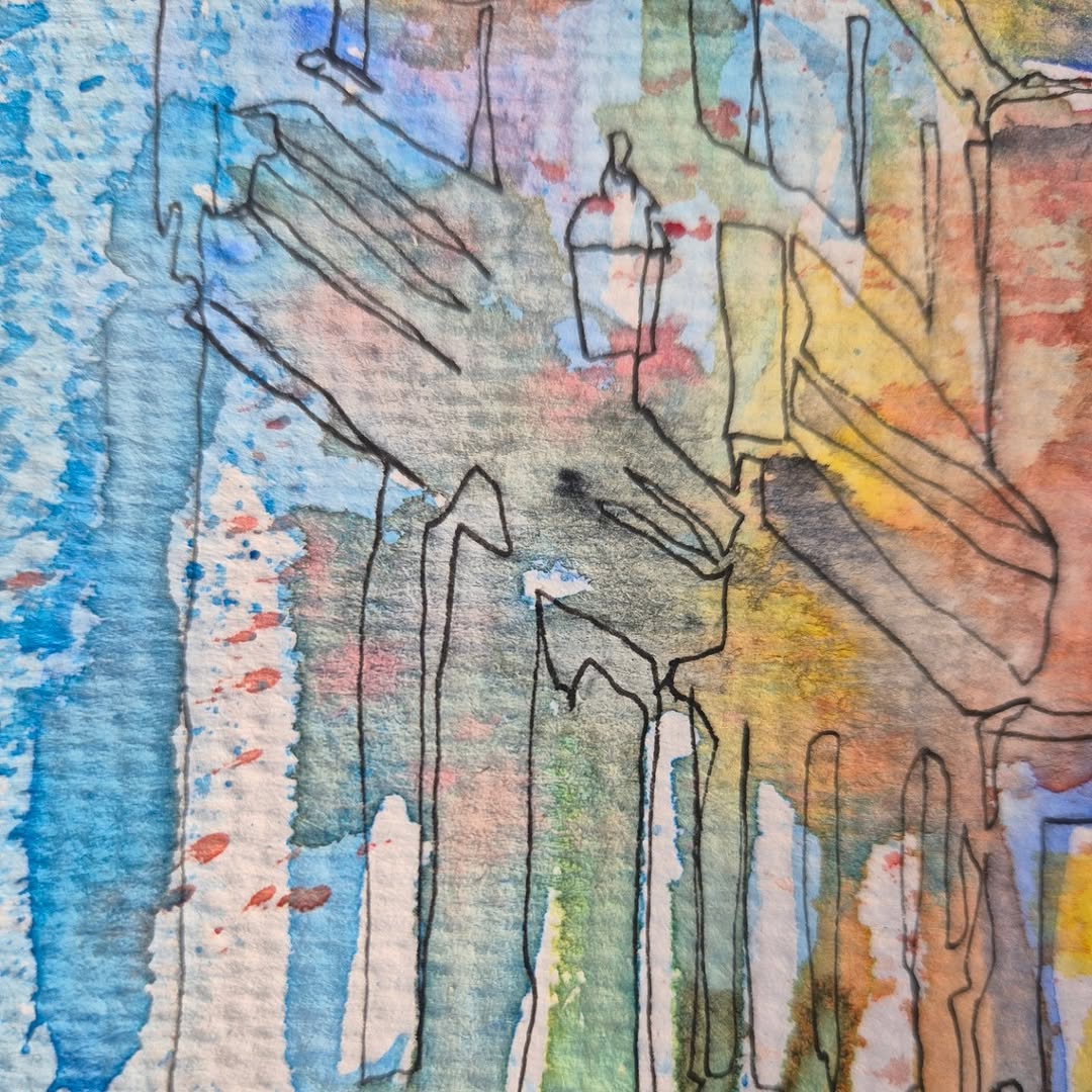 "Bedford St" Original Watercolour (Framed) - Image 3